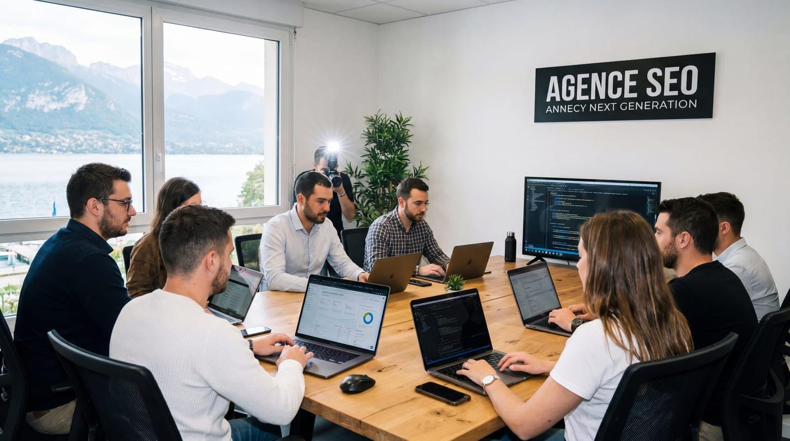 Équipe de notre agence SEO Annecy en réunion